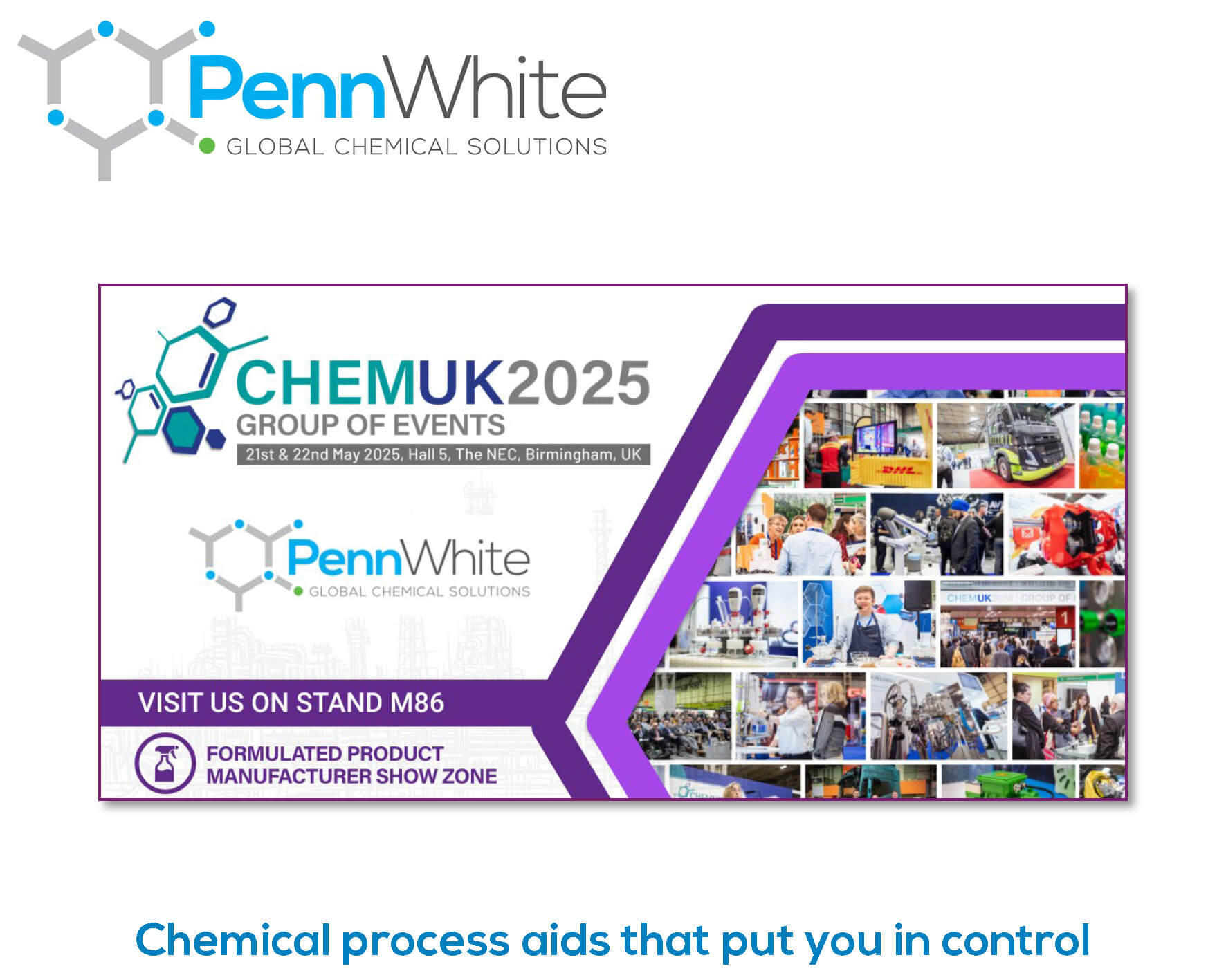 PennWhite are exhibiting at ChemUK this month